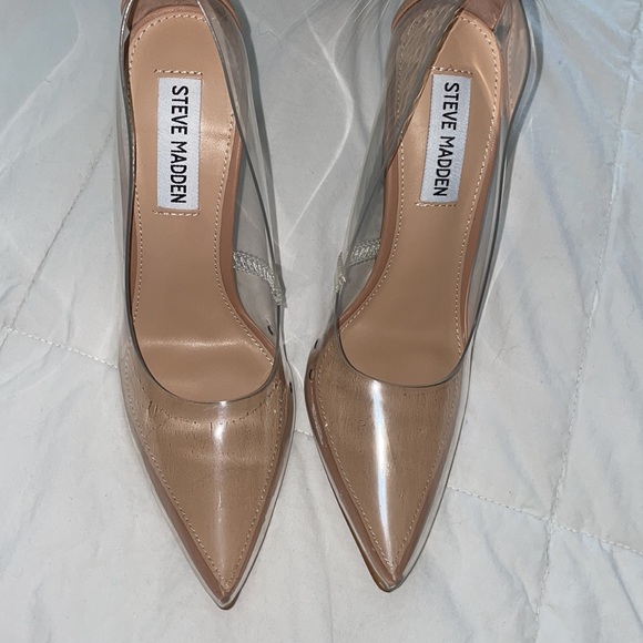 NEVER WORN STEVE MADDEN CLEAR HEELS - Picture 2 of 2
